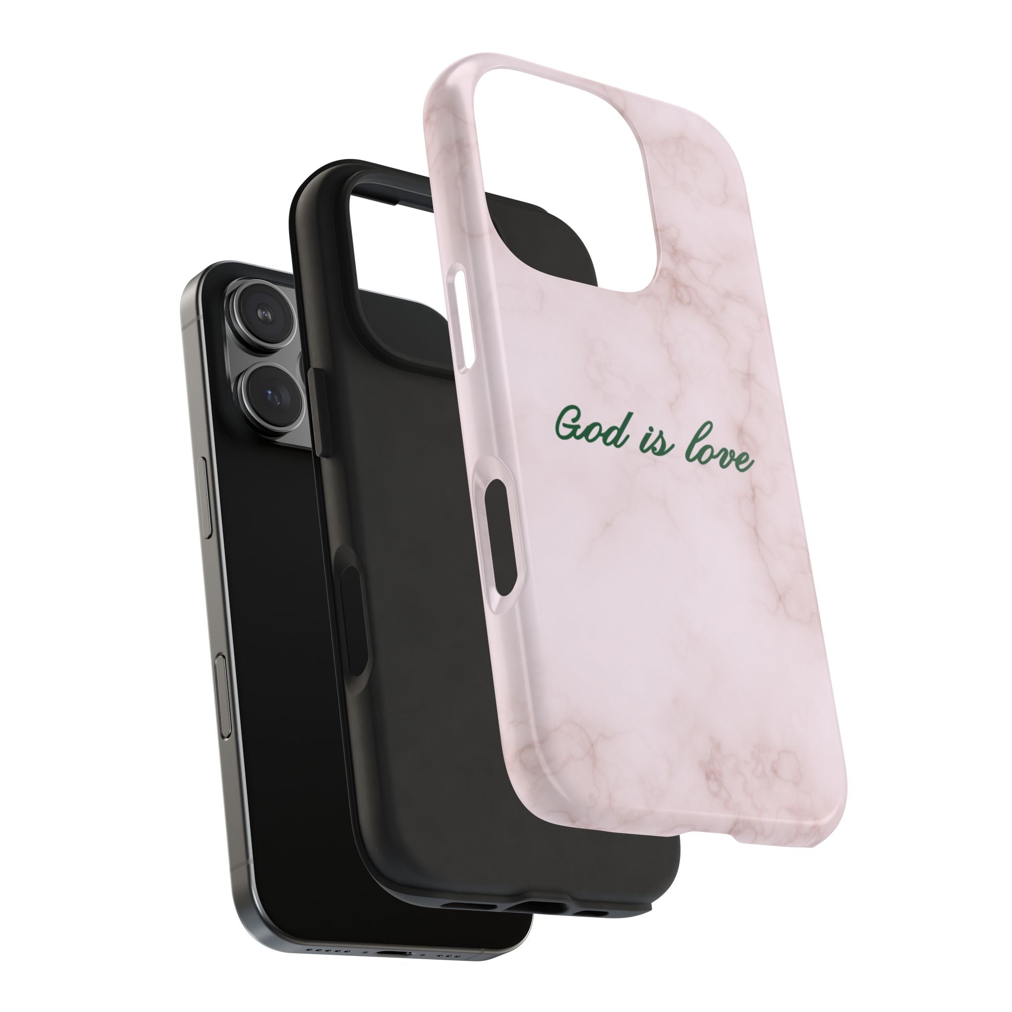 God is love - pink marble