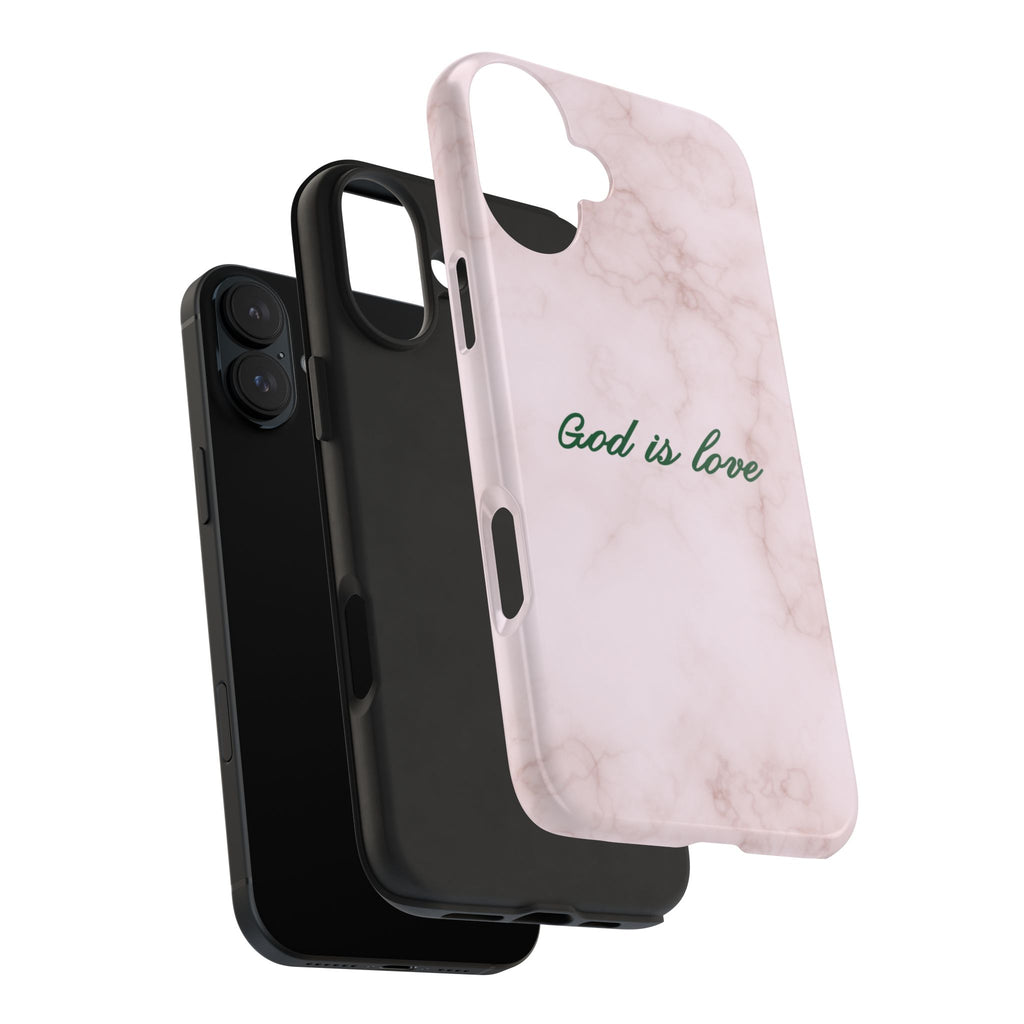God is love - pink marble