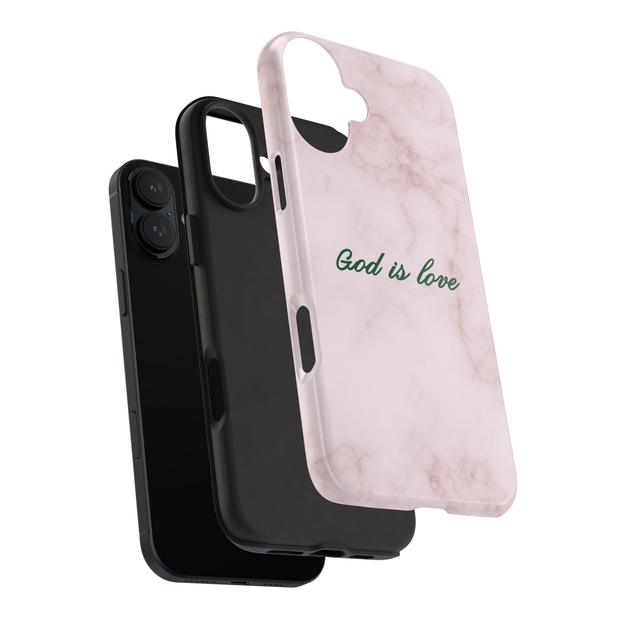 God is love - pink marble