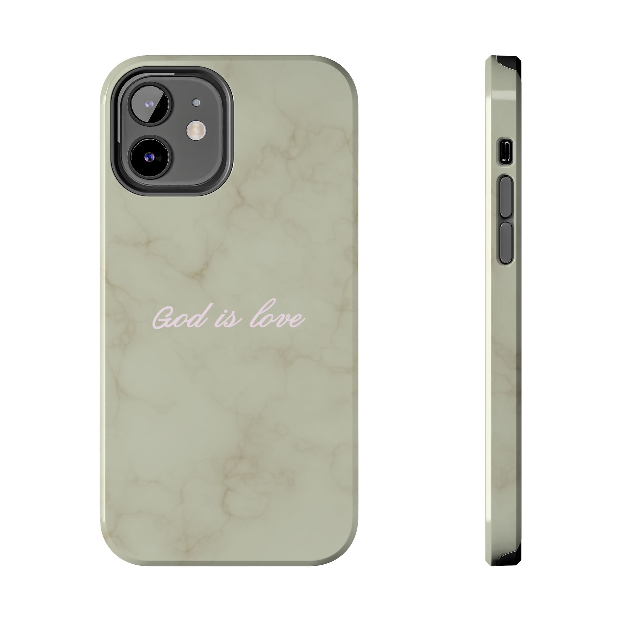 God is love - green marble