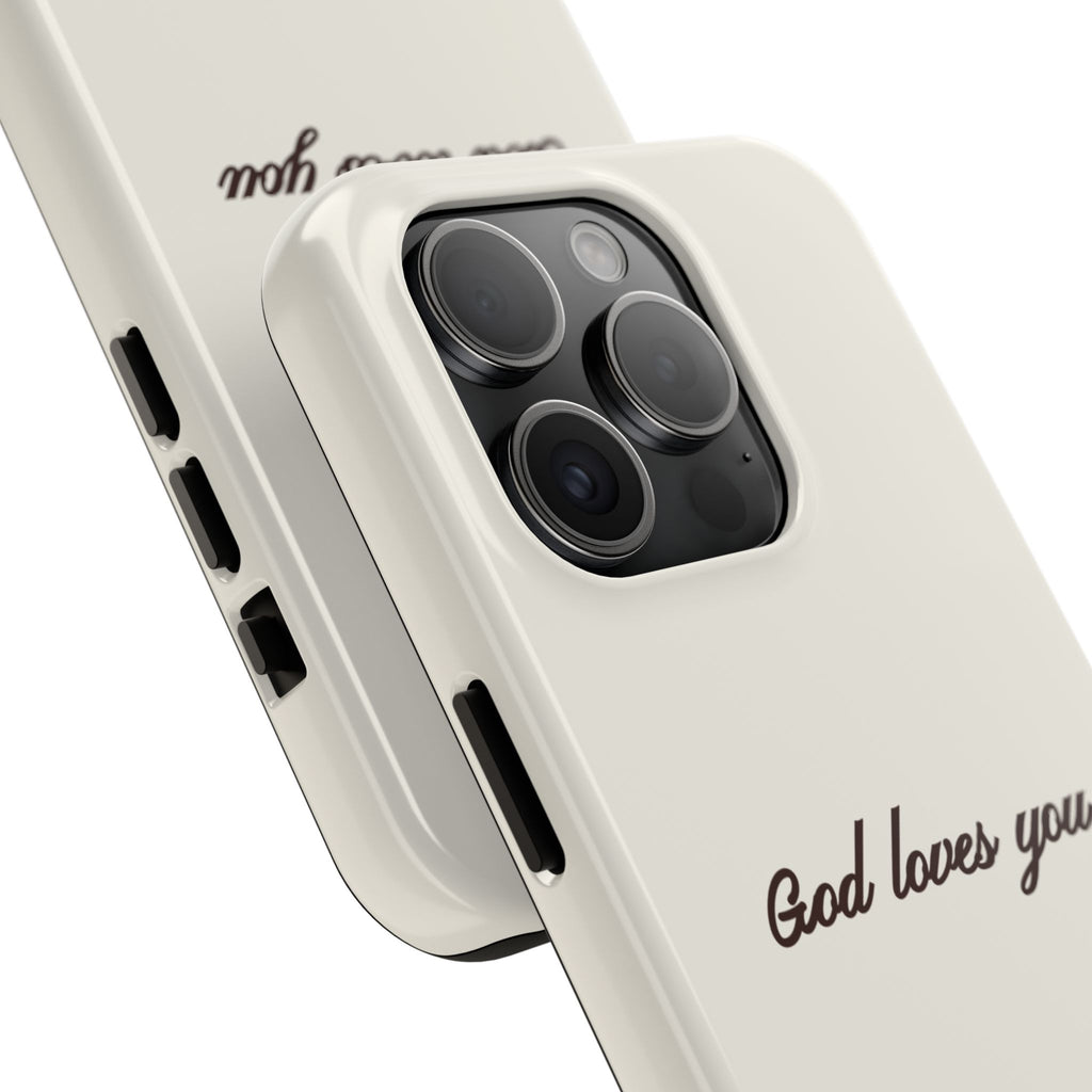 God loves you - creamy brown