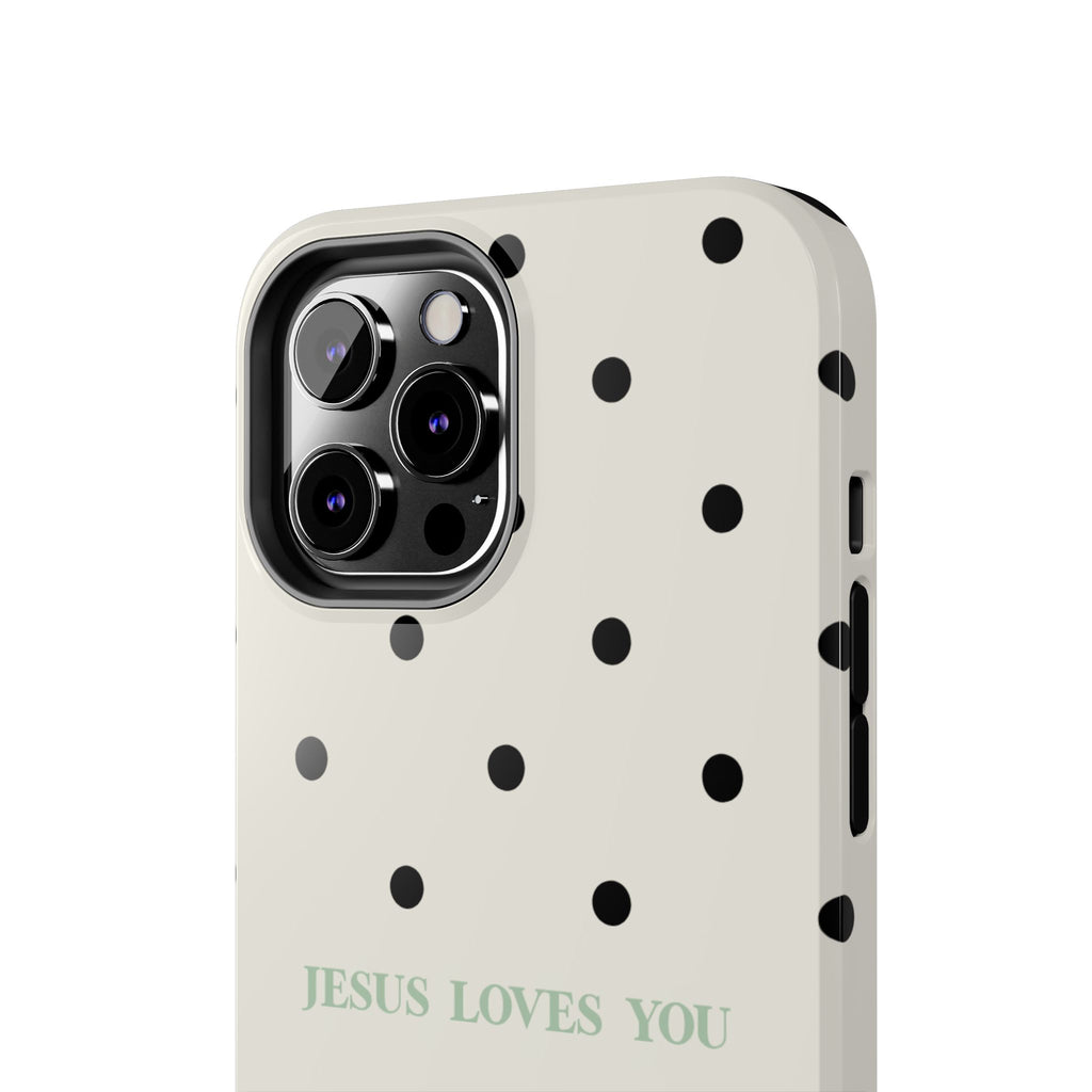 Jesus loves you - poka dots