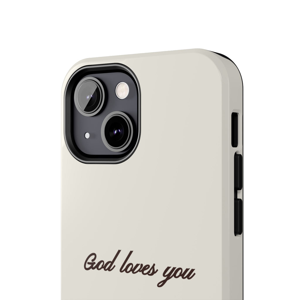 God loves you - creamy brown