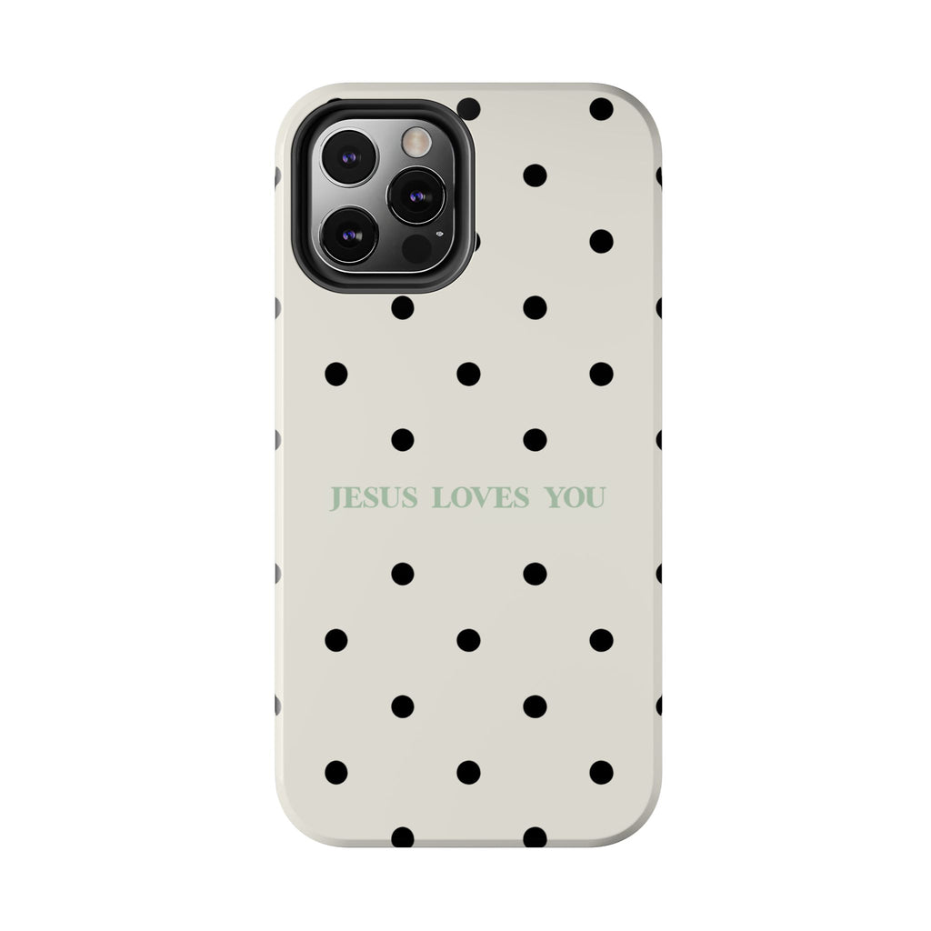 Jesus loves you - poka dots