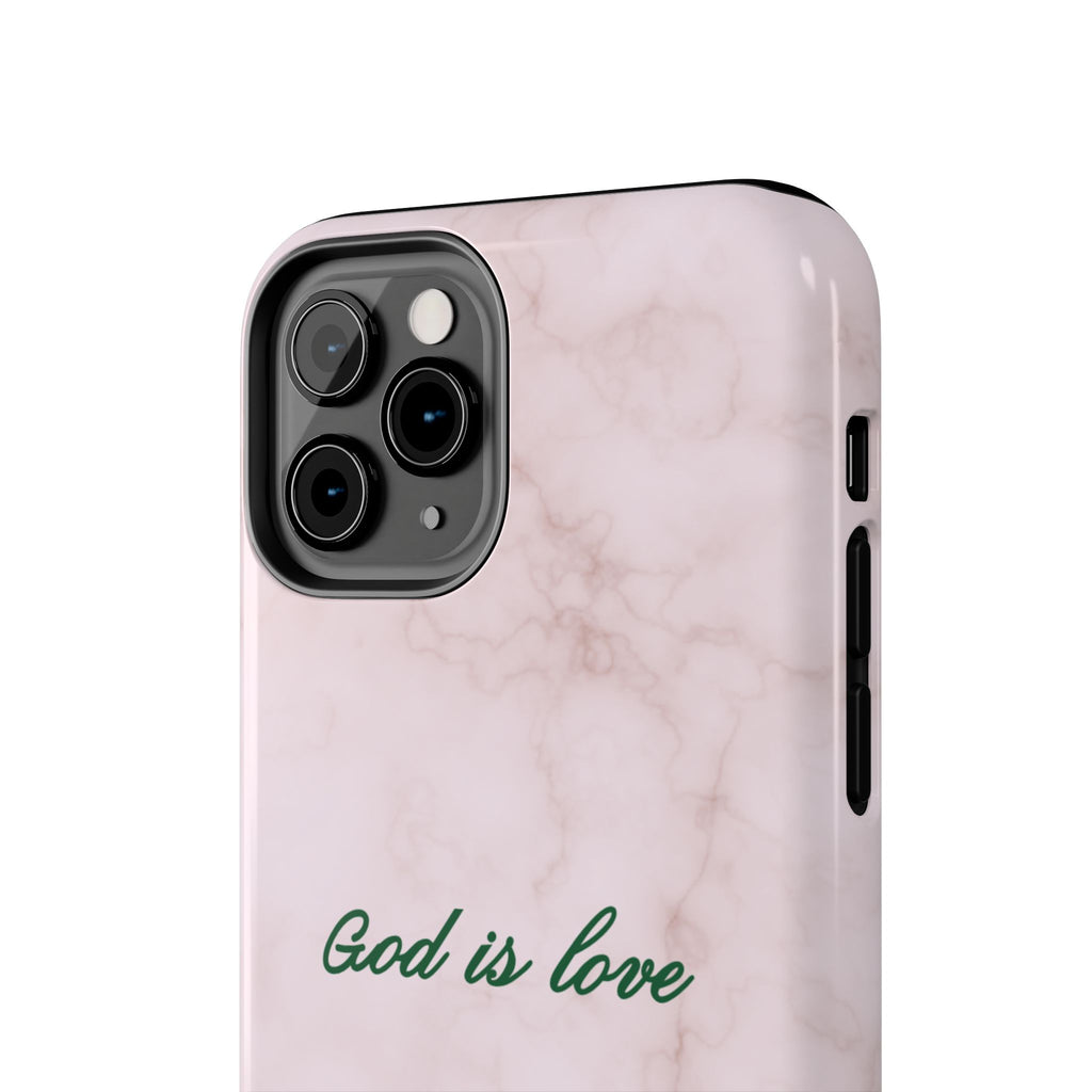 God is love - pink marble