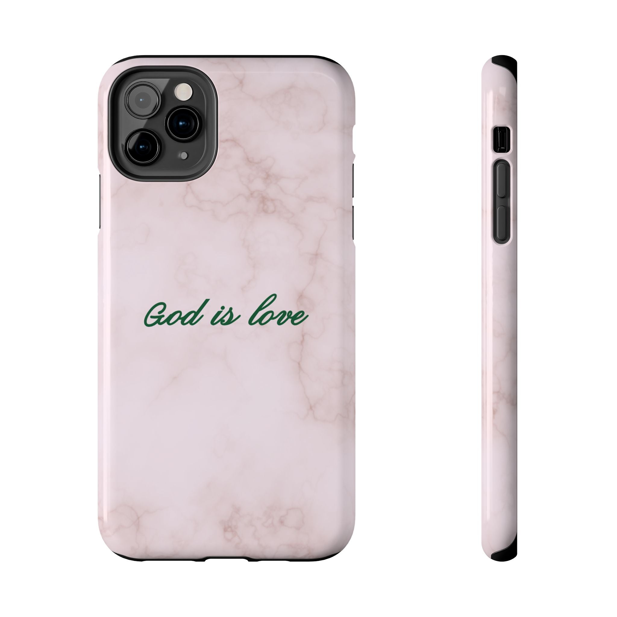 God is love - pink marble