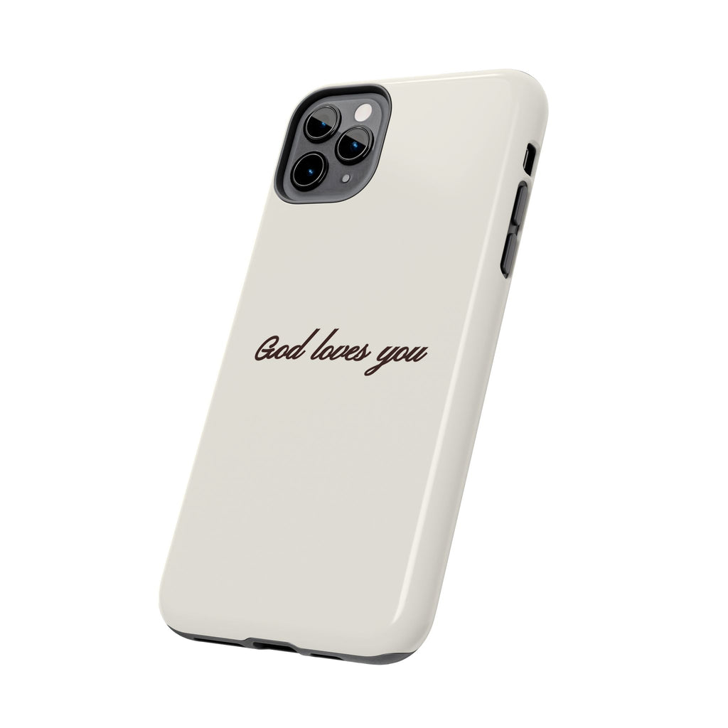 God loves you - creamy brown