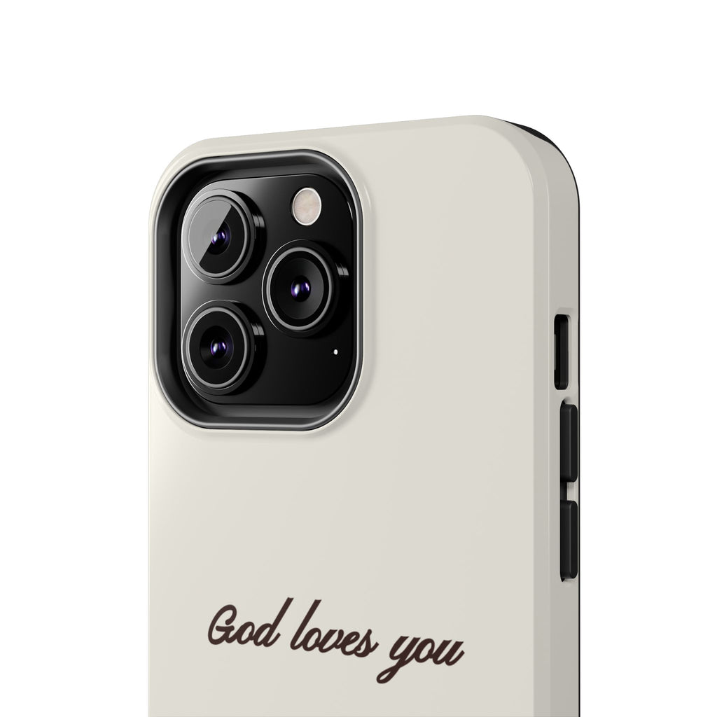 God loves you - creamy brown