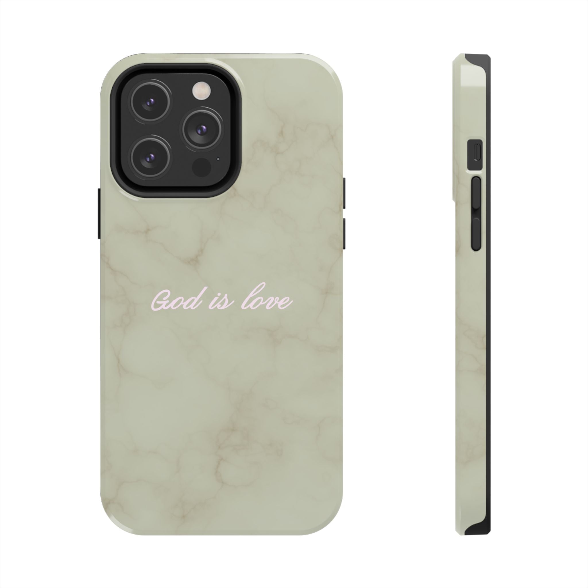 God is love - green marble