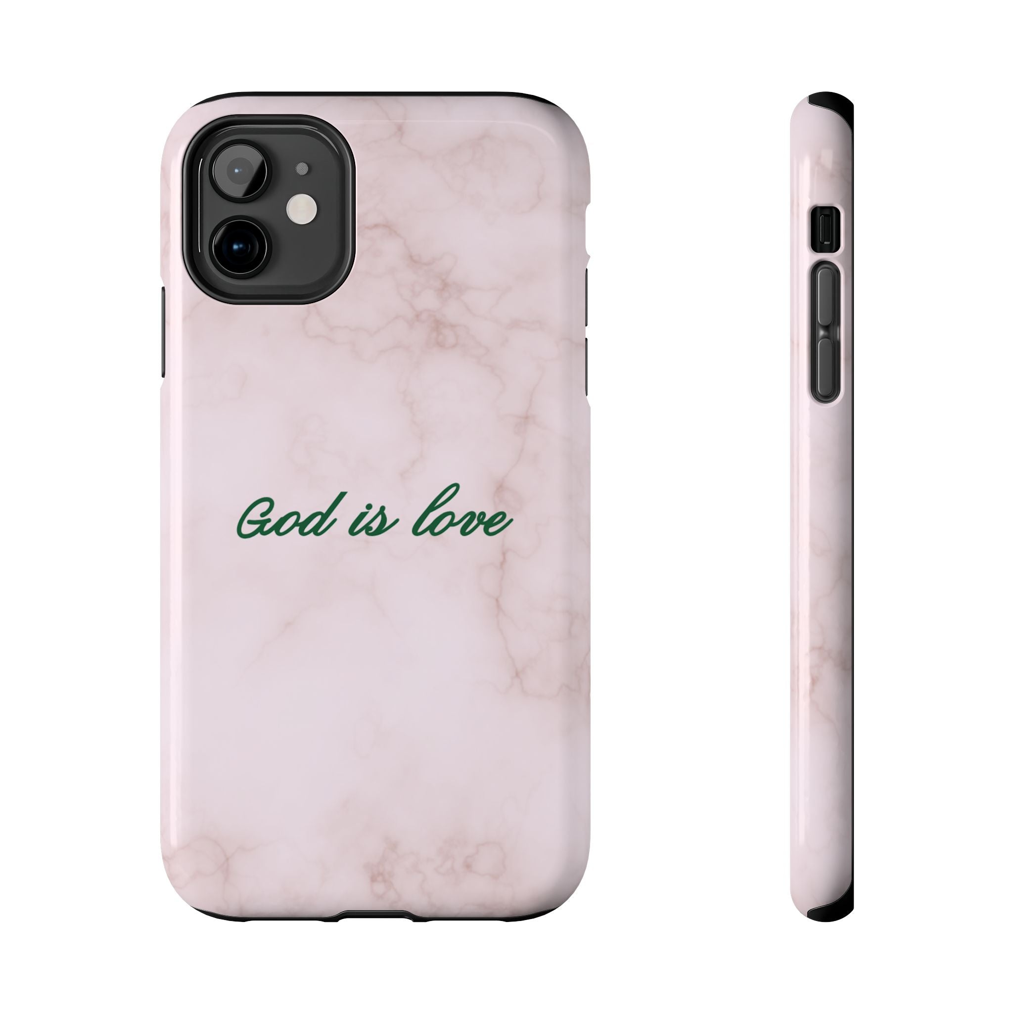 God is love - pink marble