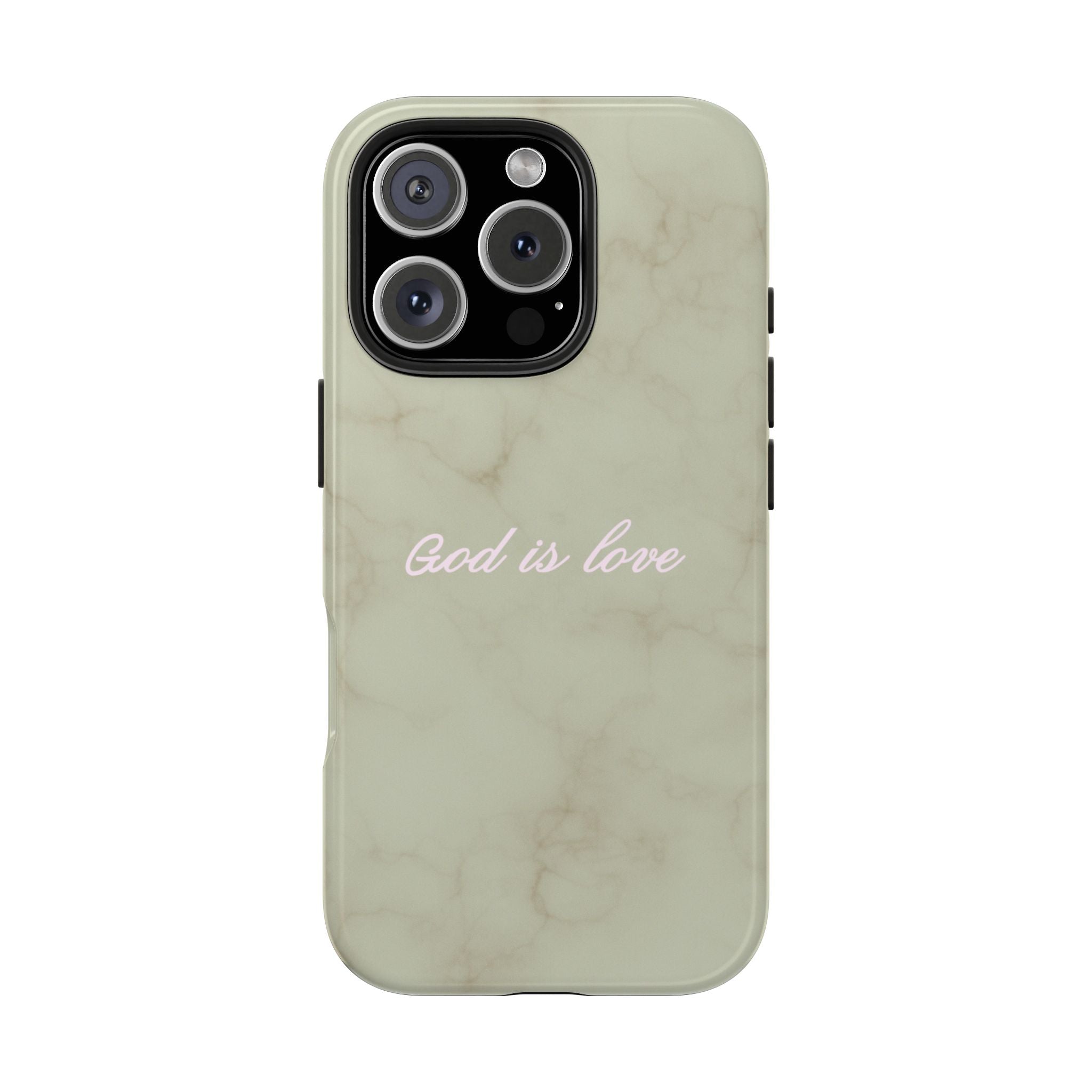 God is love - green marble