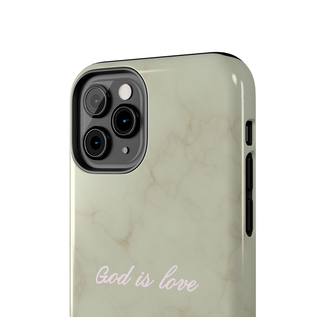 God is love - green marble