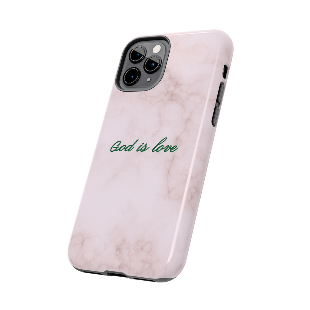 God is love - pink marble