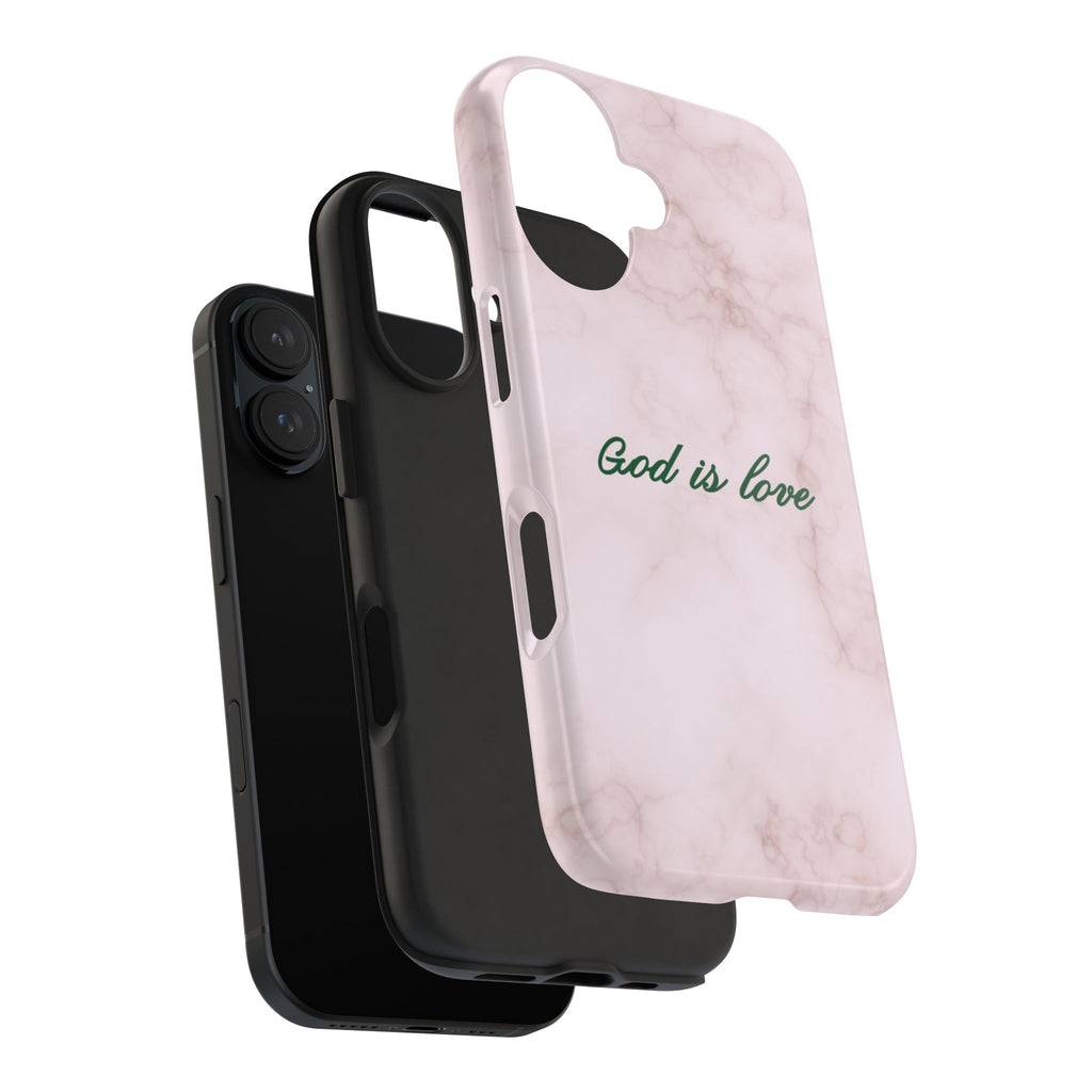 God is love - pink marble