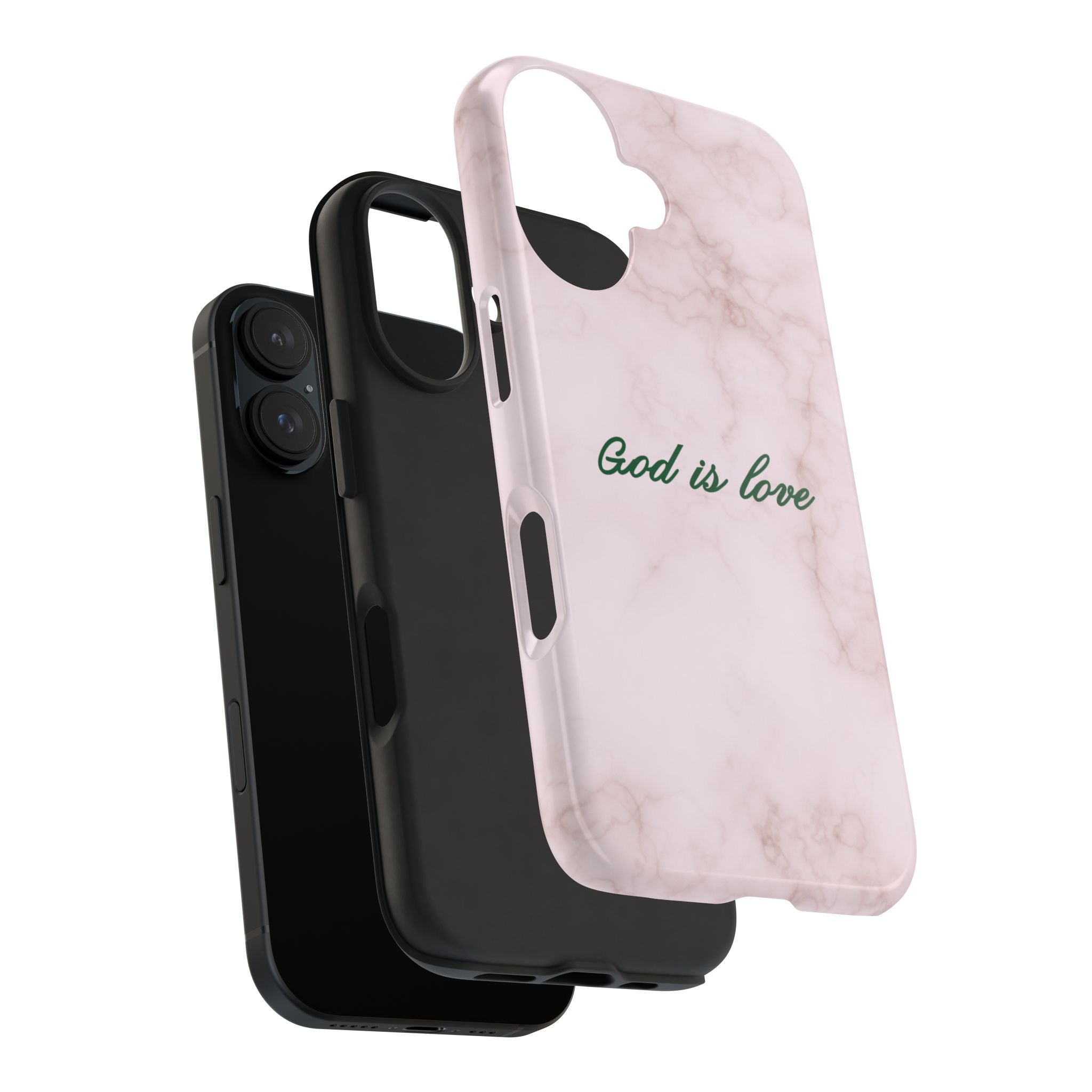 God is love - pink marble