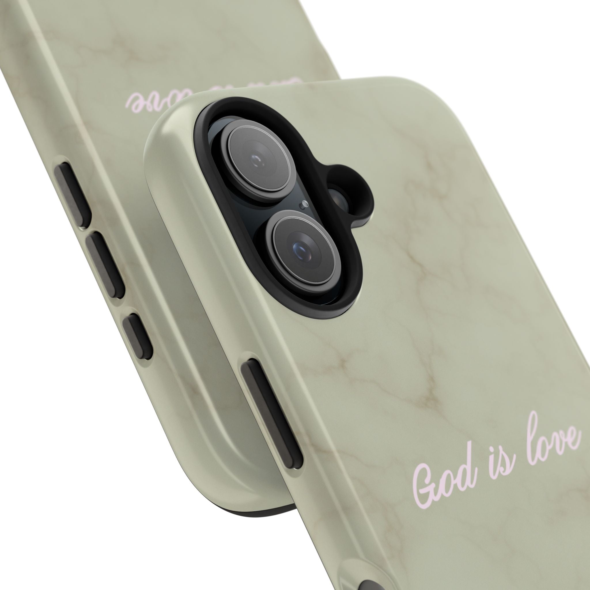 God is love - green marble