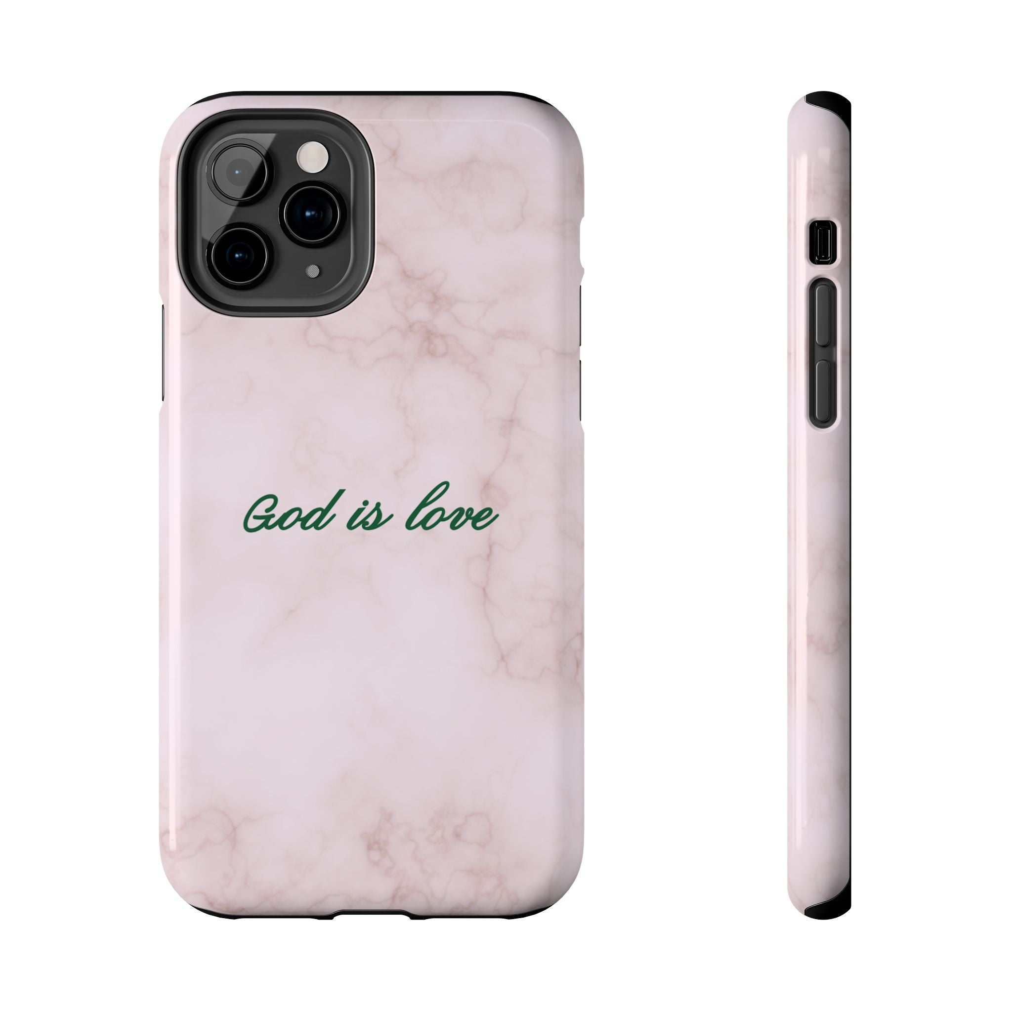 God is love - pink marble