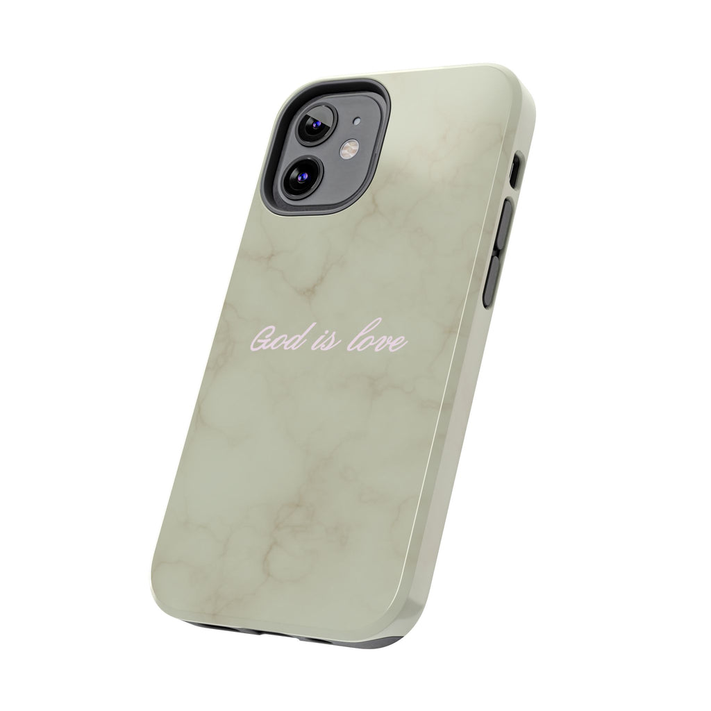 God is love - green marble
