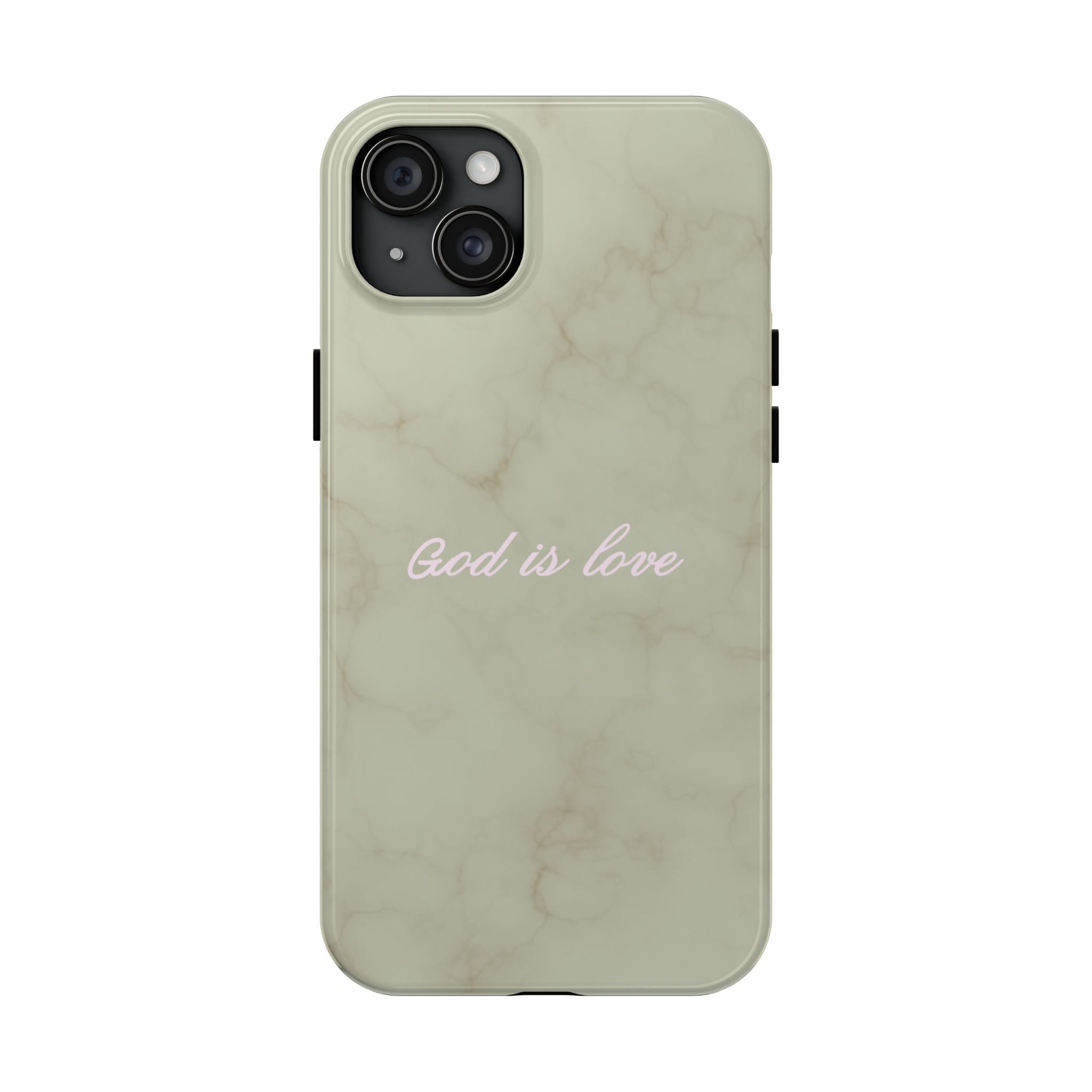 God is love - green marble