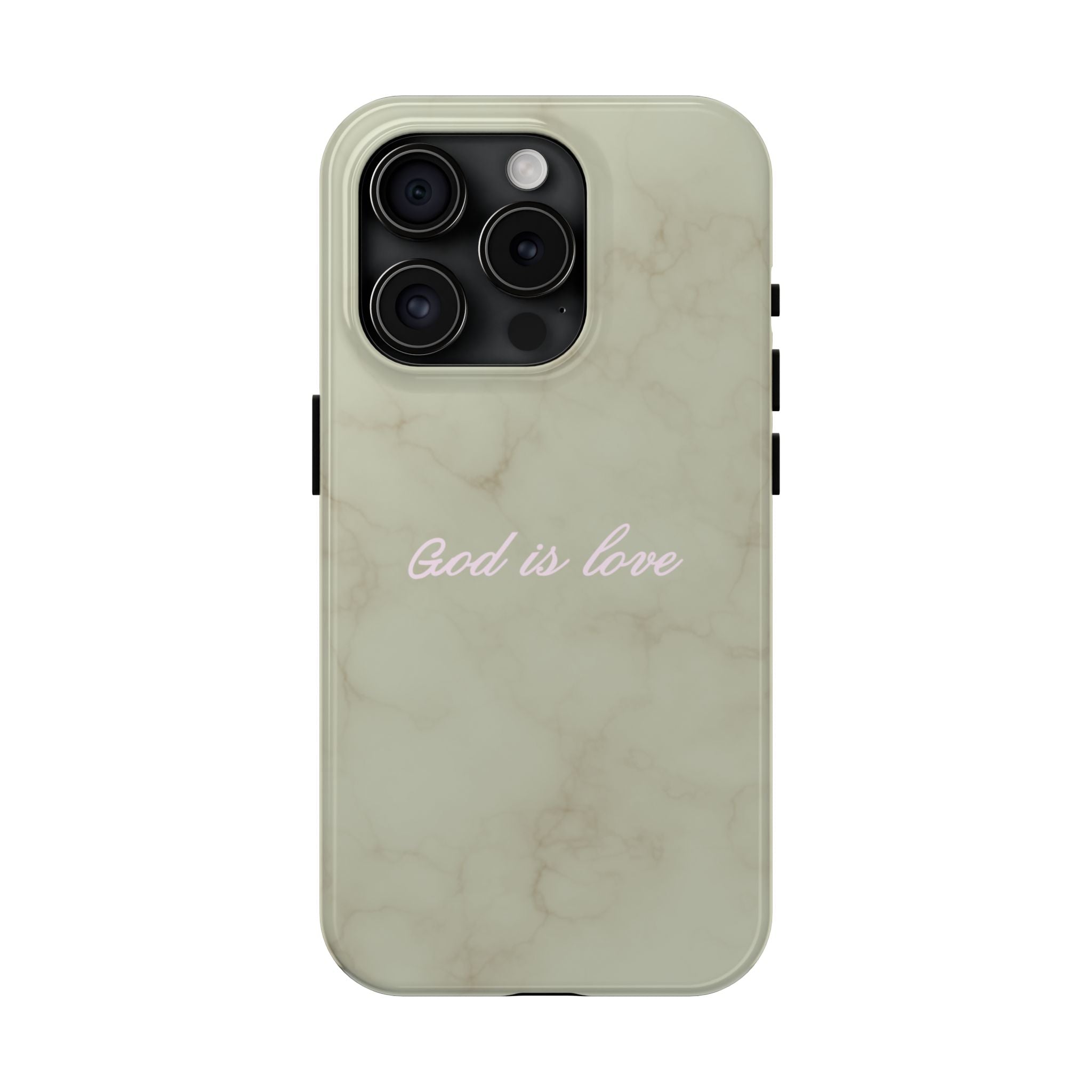 God is love - green marble