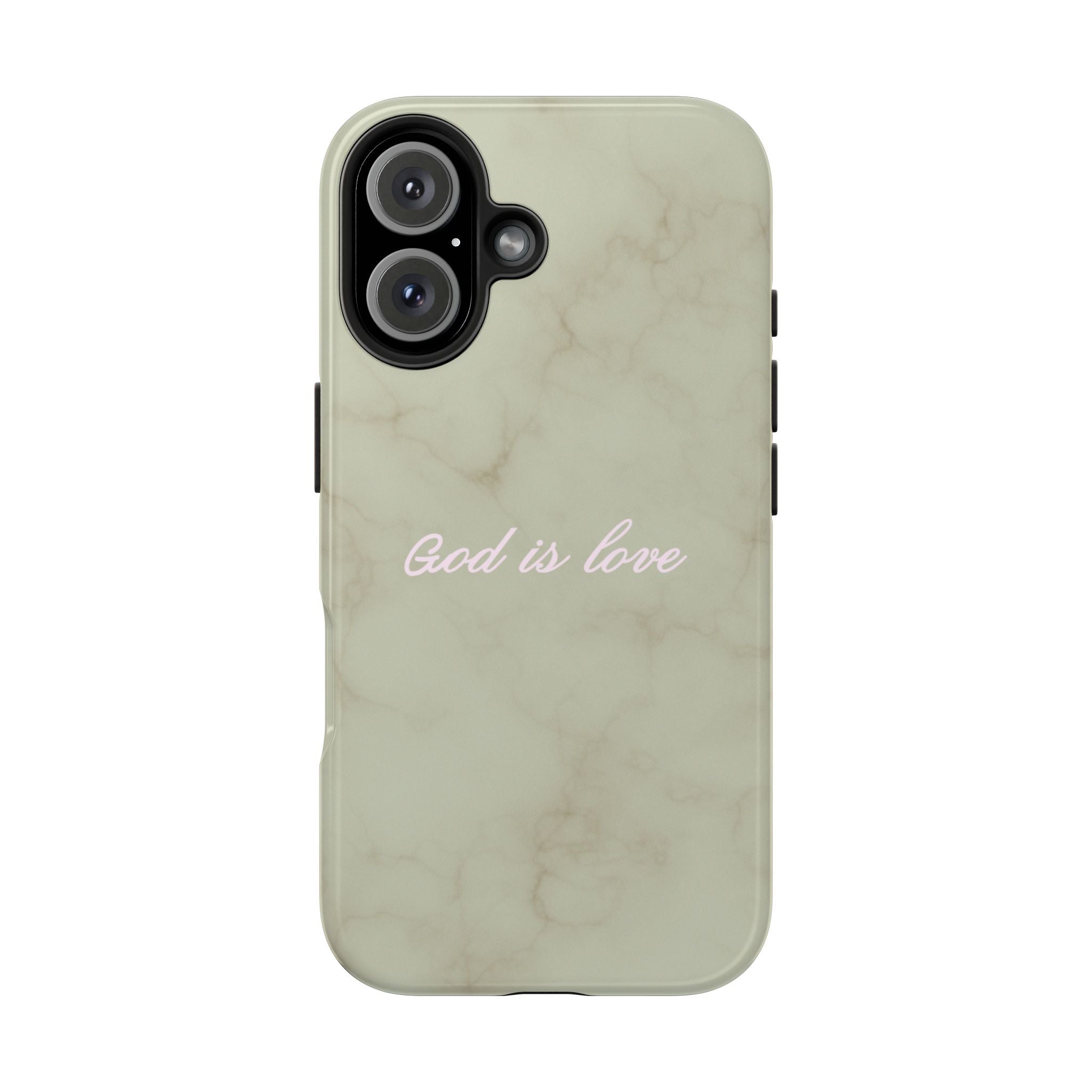 God is love - green marble