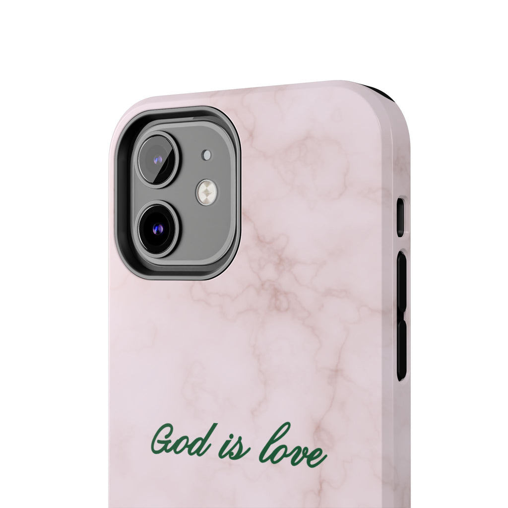 God is love - pink marble