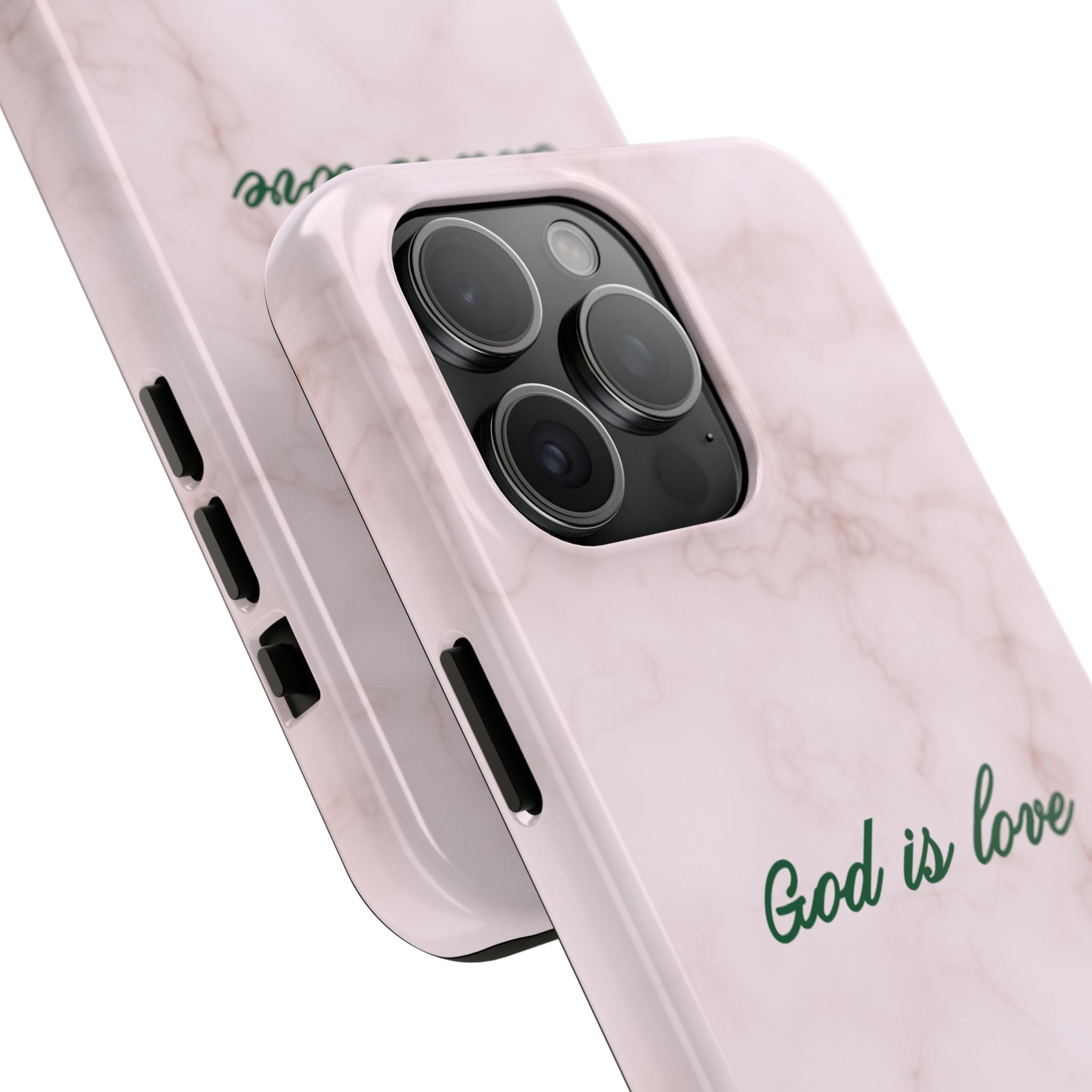 God is love - pink marble