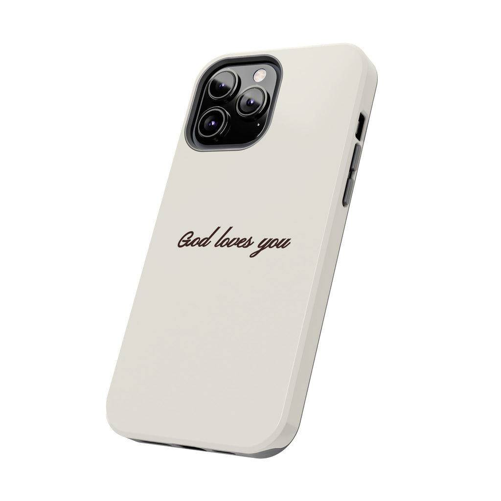 God loves you - creamy brown