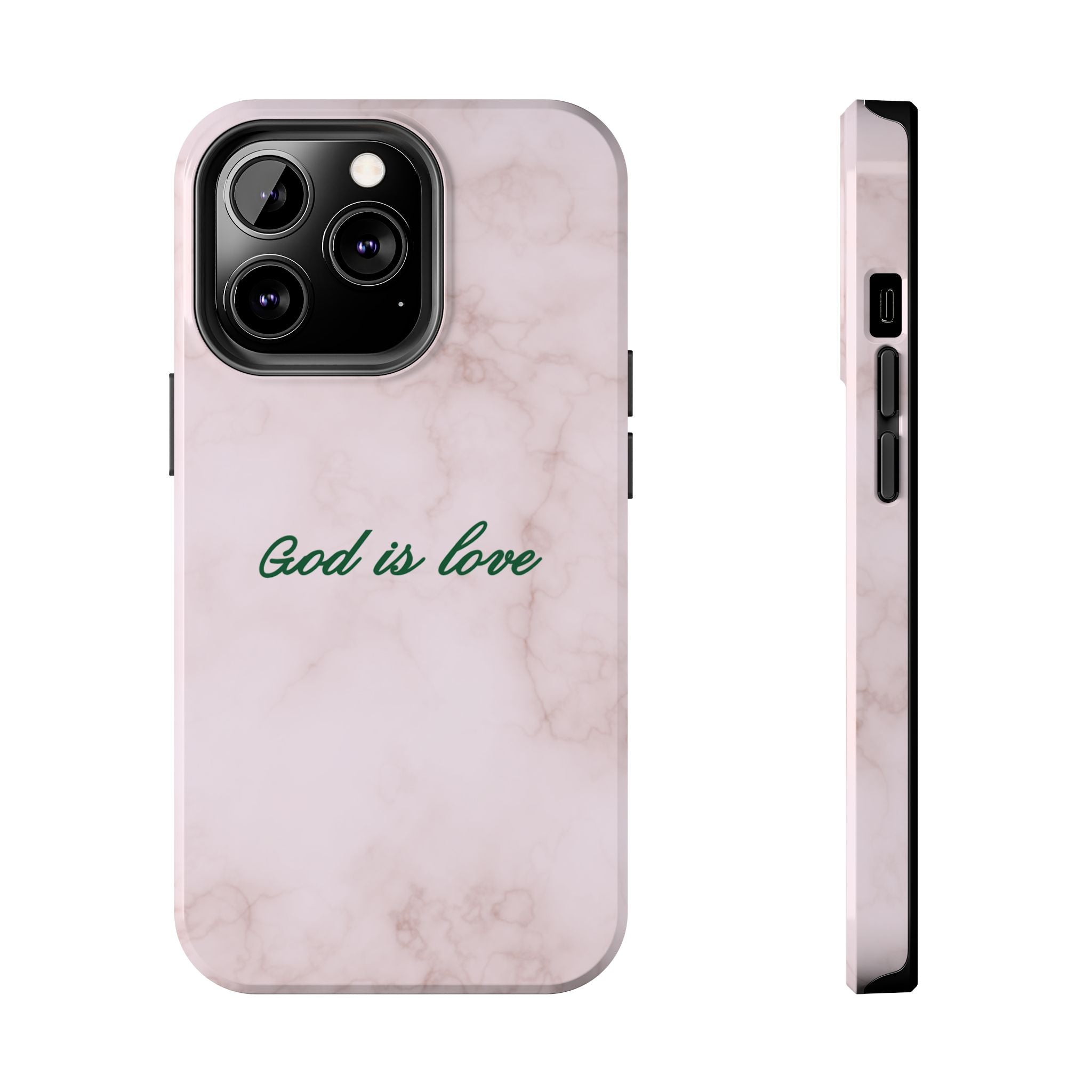 God is love - pink marble