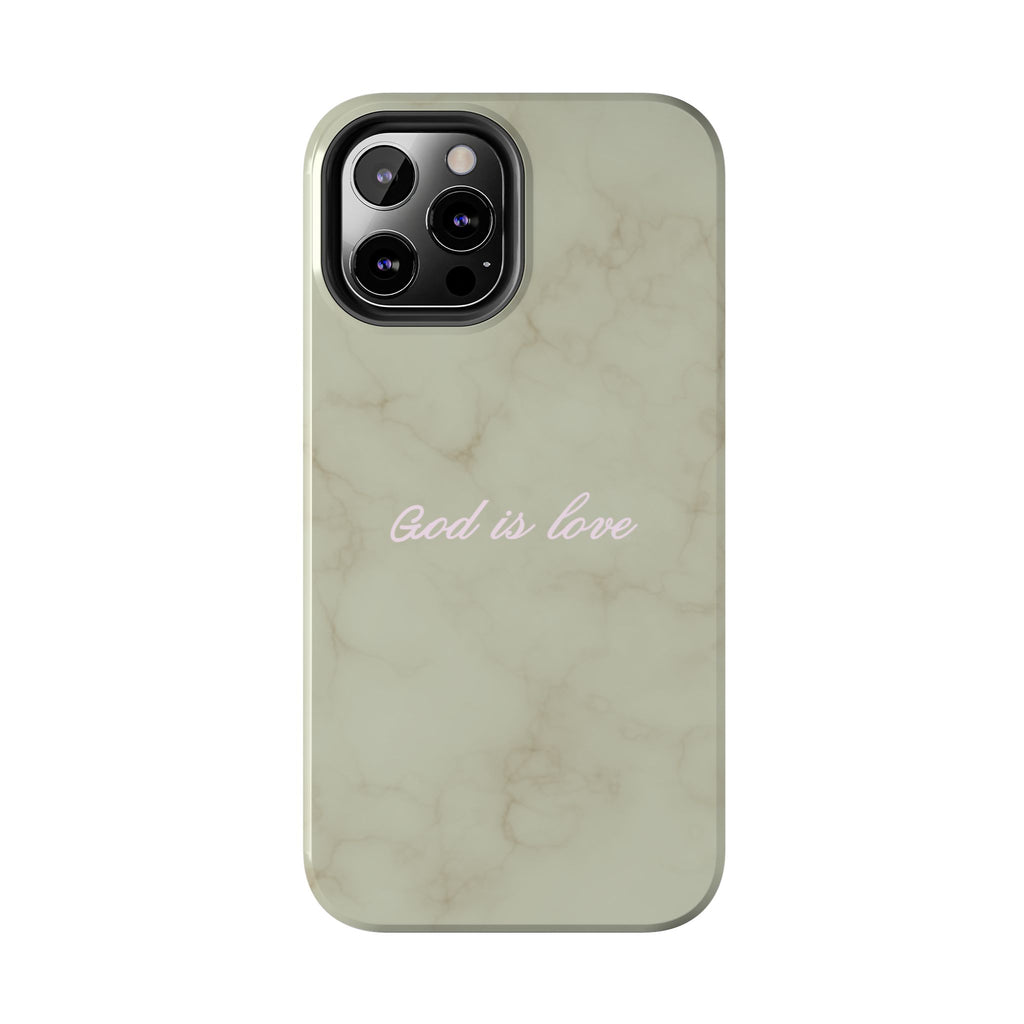 God is love - green marble