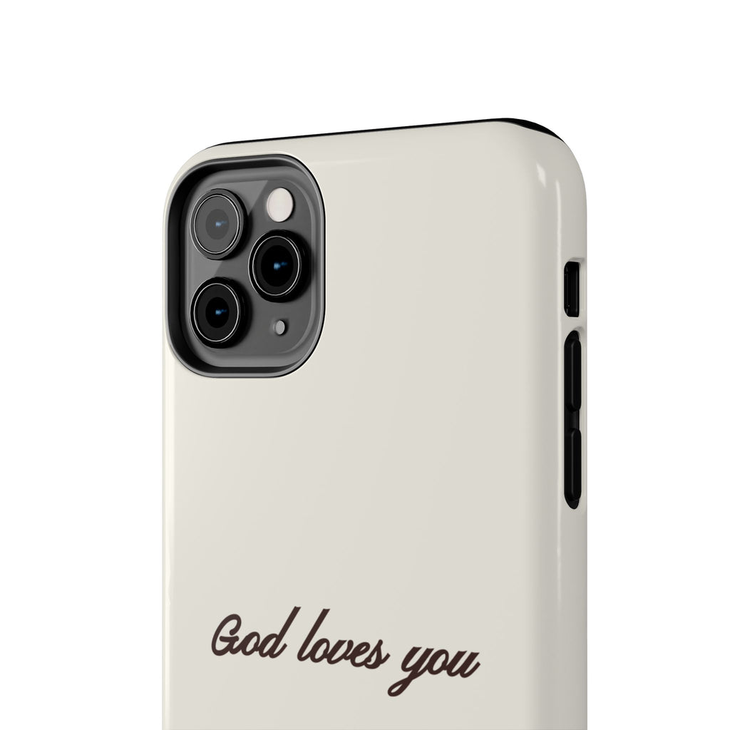 God loves you - creamy brown