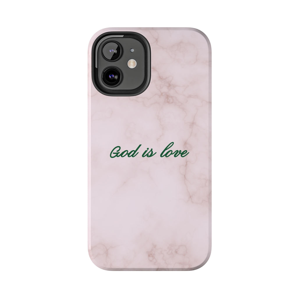 God is love - pink marble