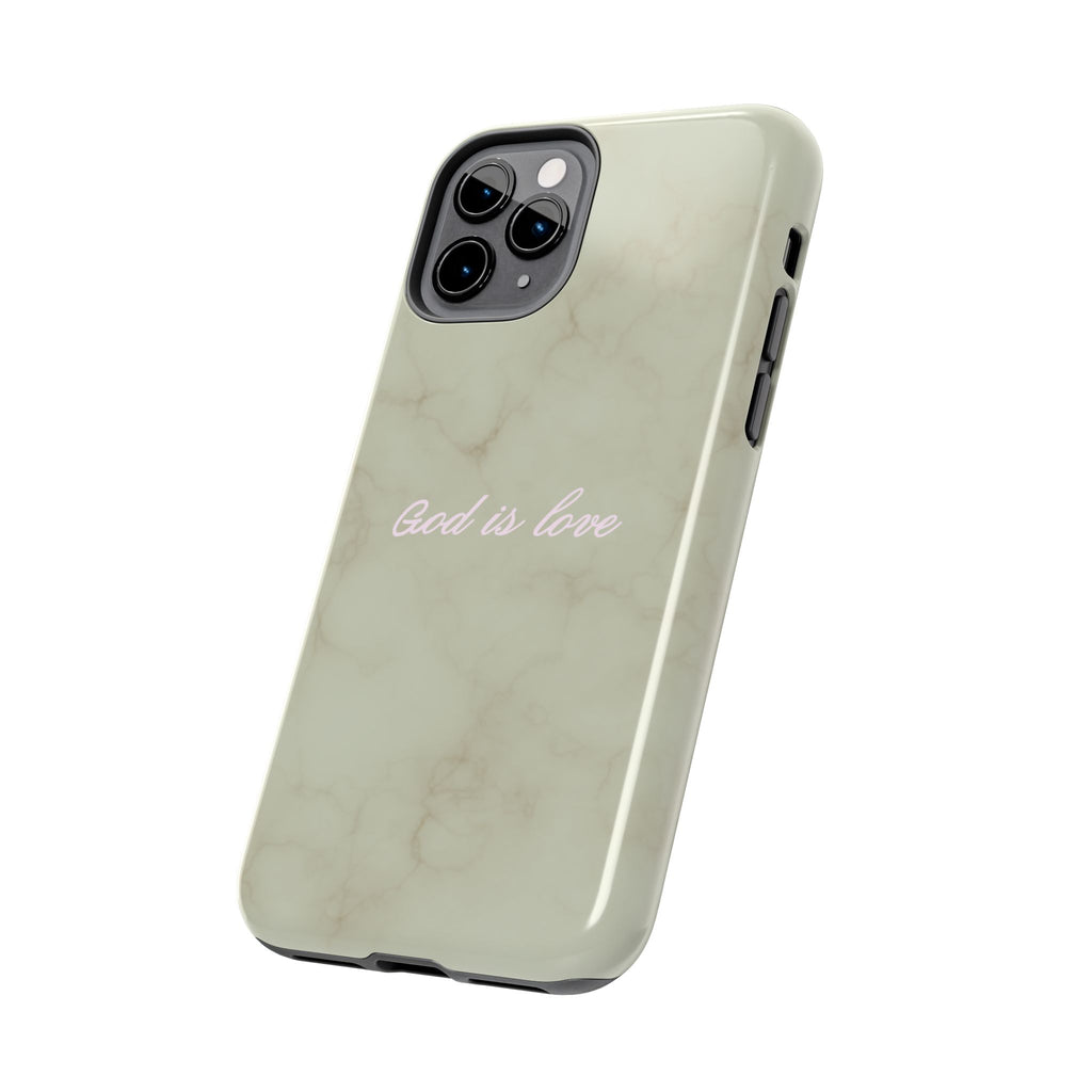 God is love - green marble