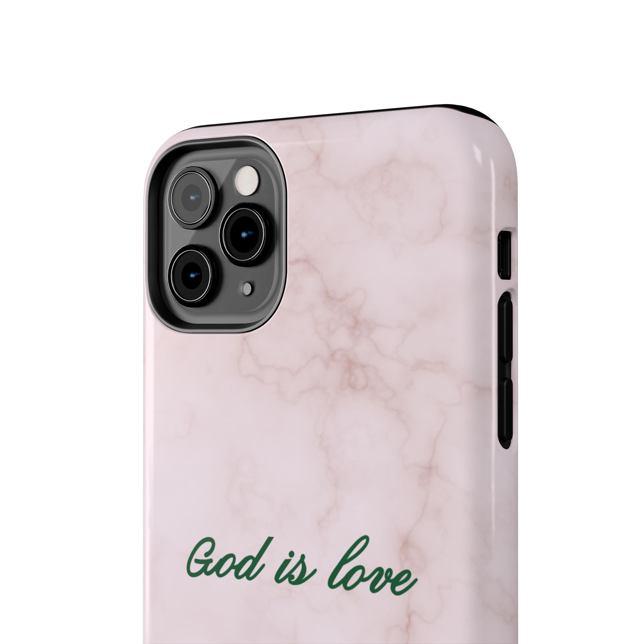 God is love - pink marble