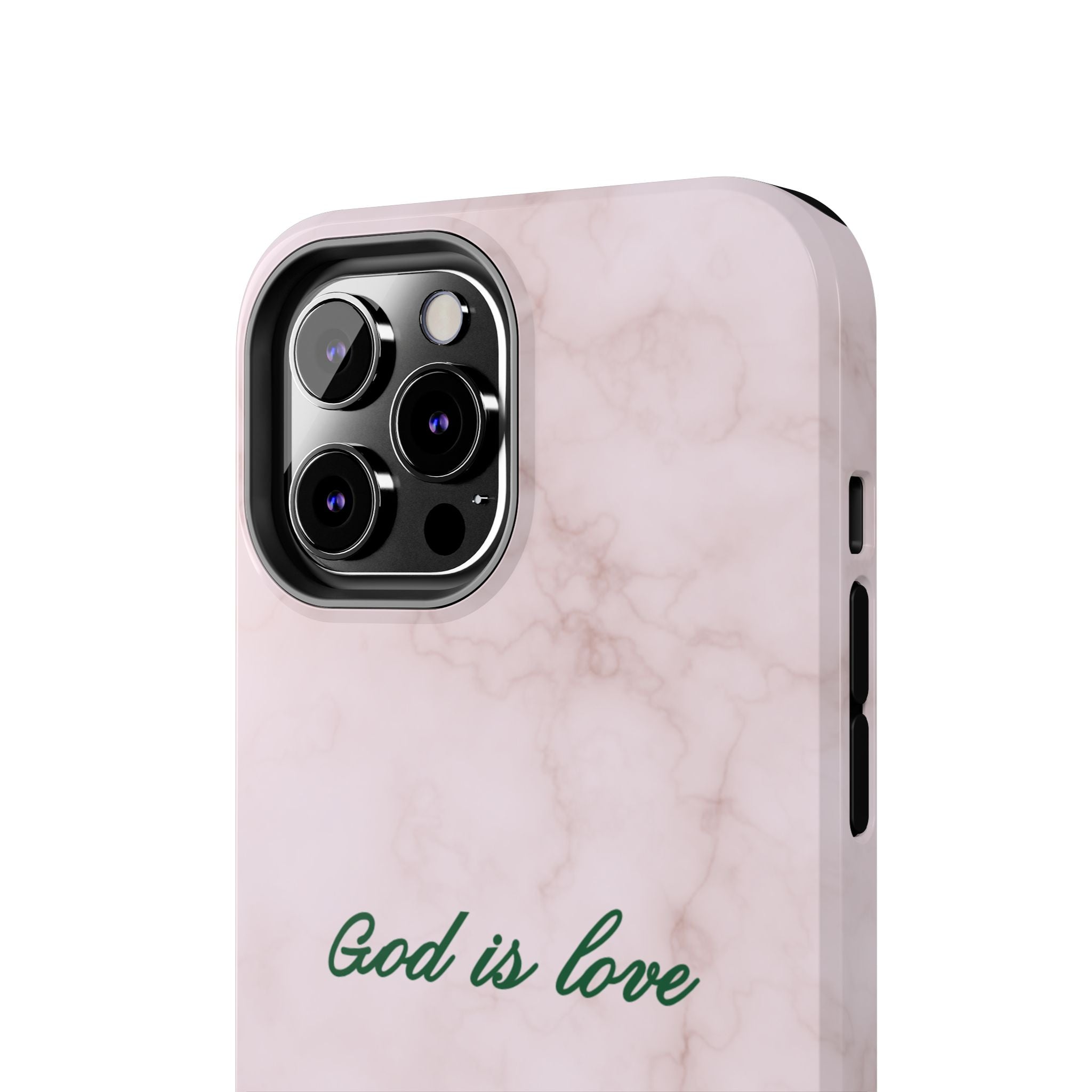 God is love - pink marble