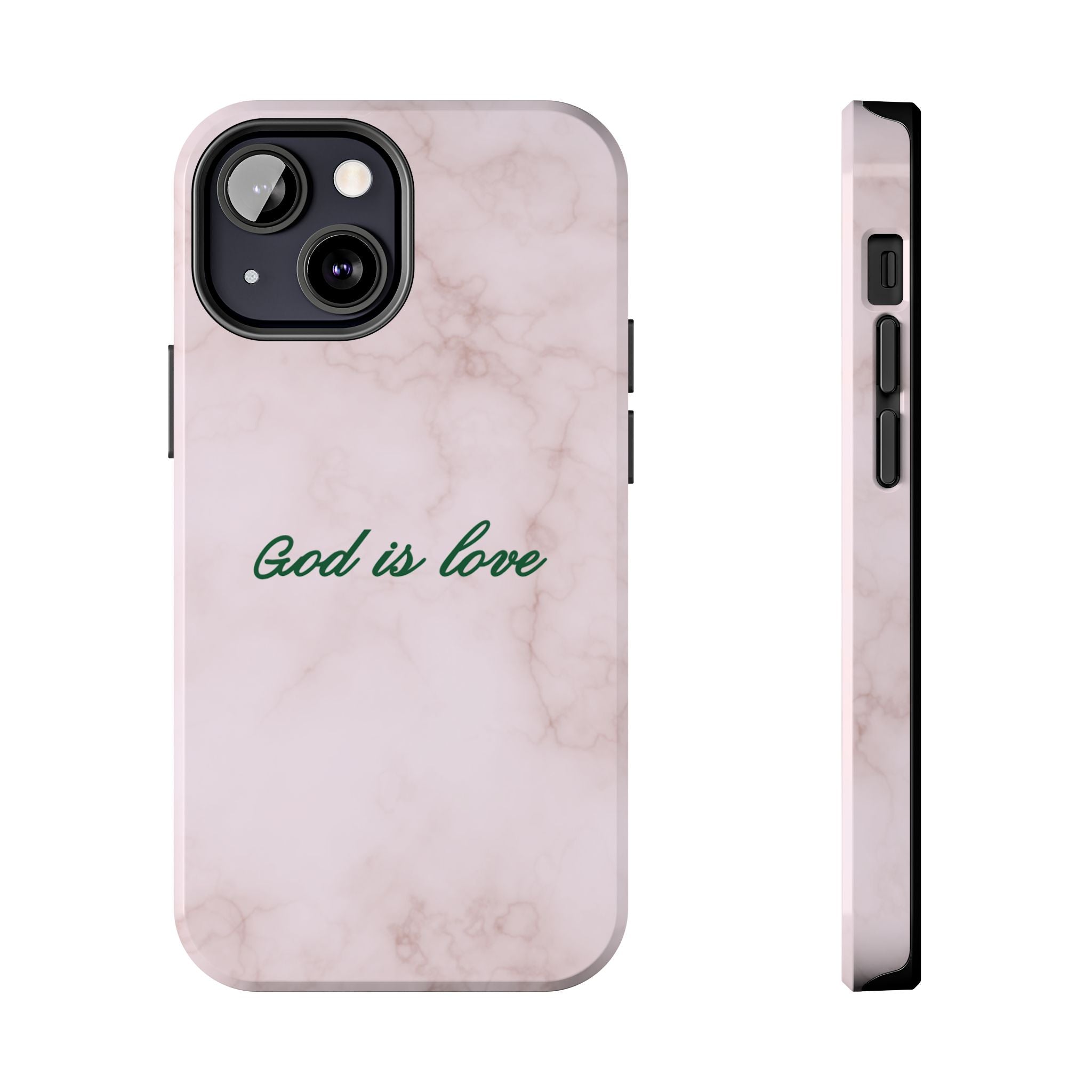 God is love - pink marble