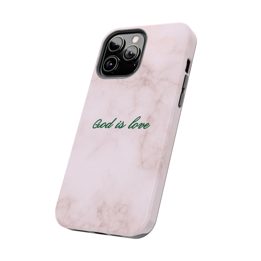God is love - pink marble