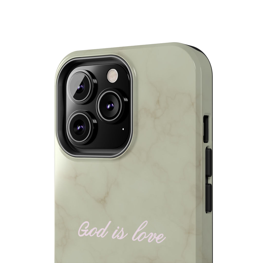 God is love - green marble
