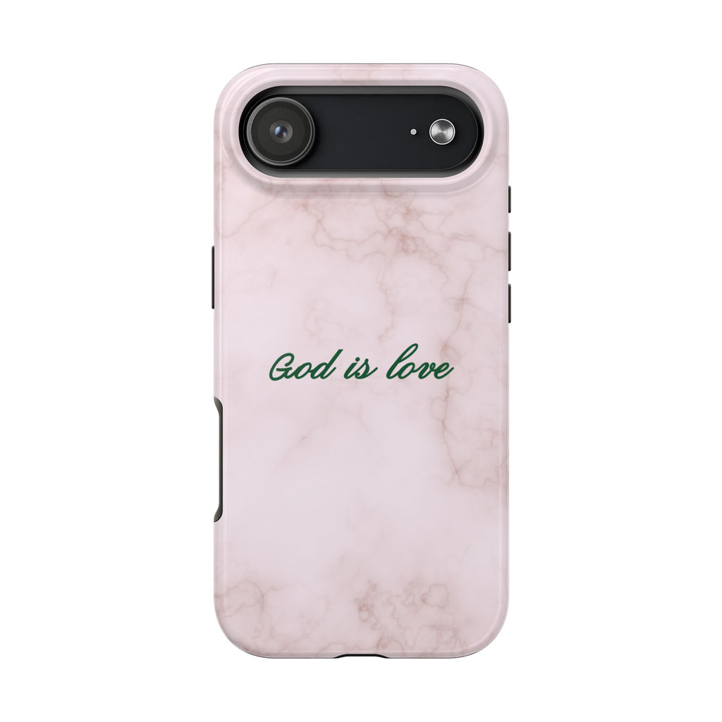 God is love - pink marble