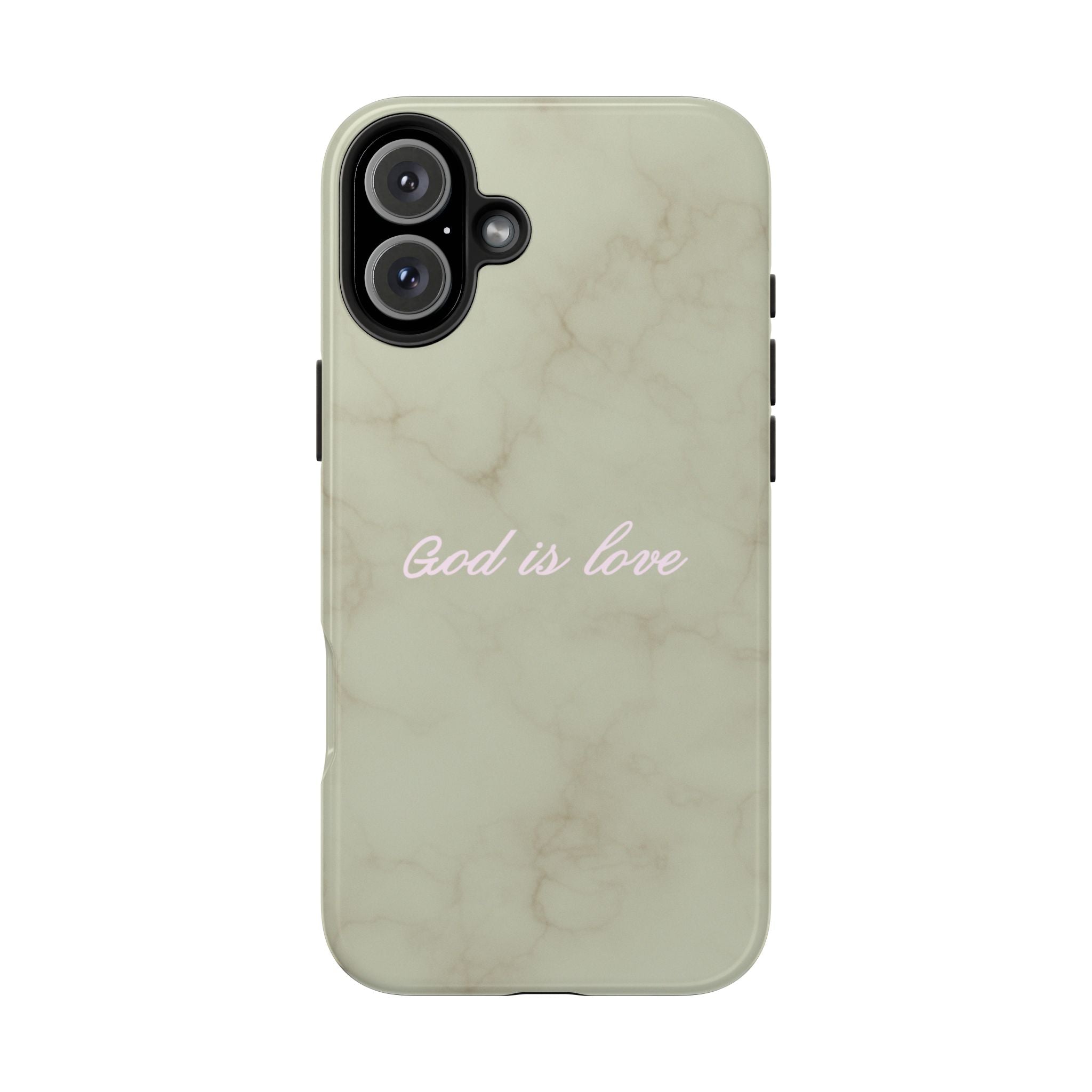 God is love - green marble