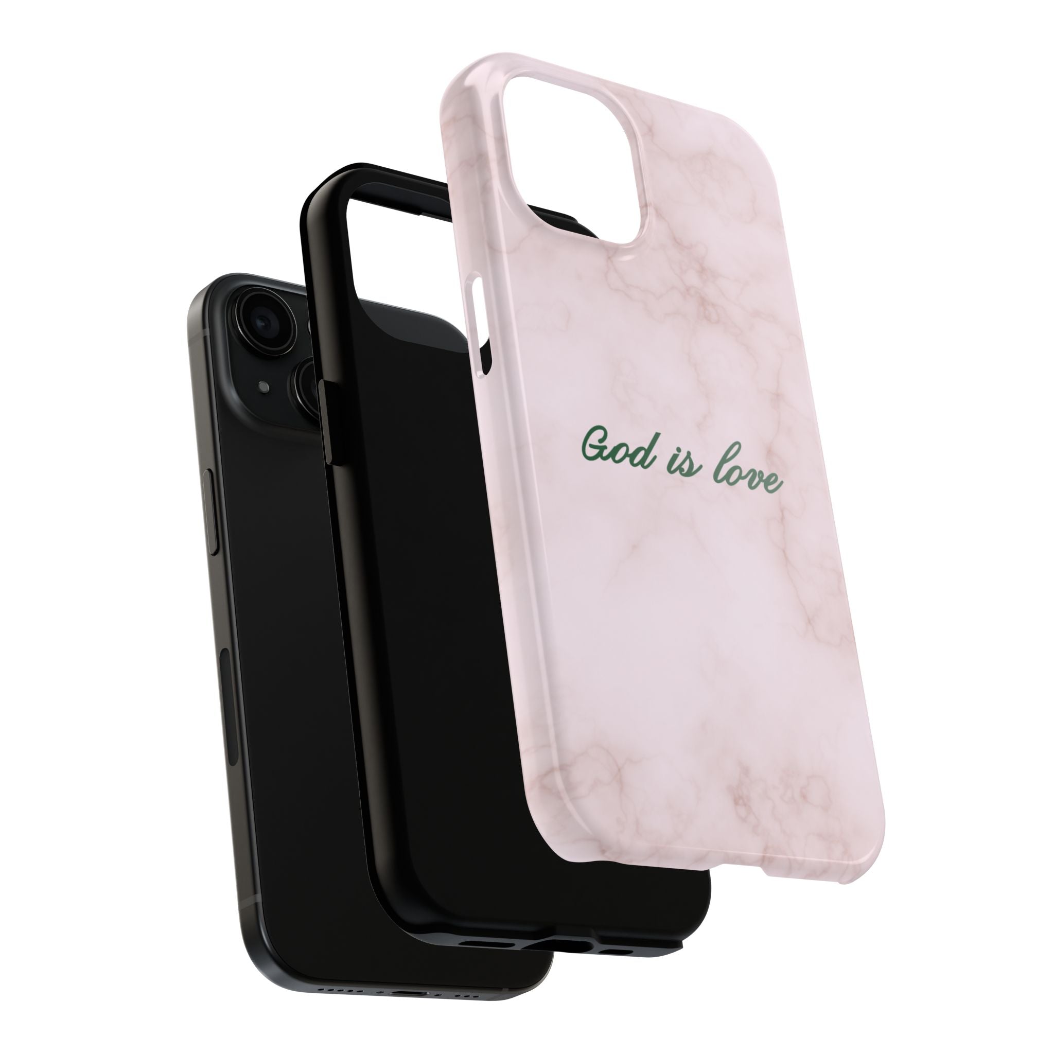 God is love - pink marble