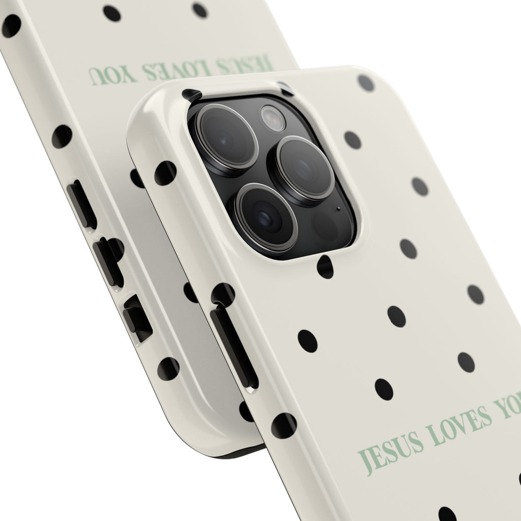 Jesus loves you - poka dots