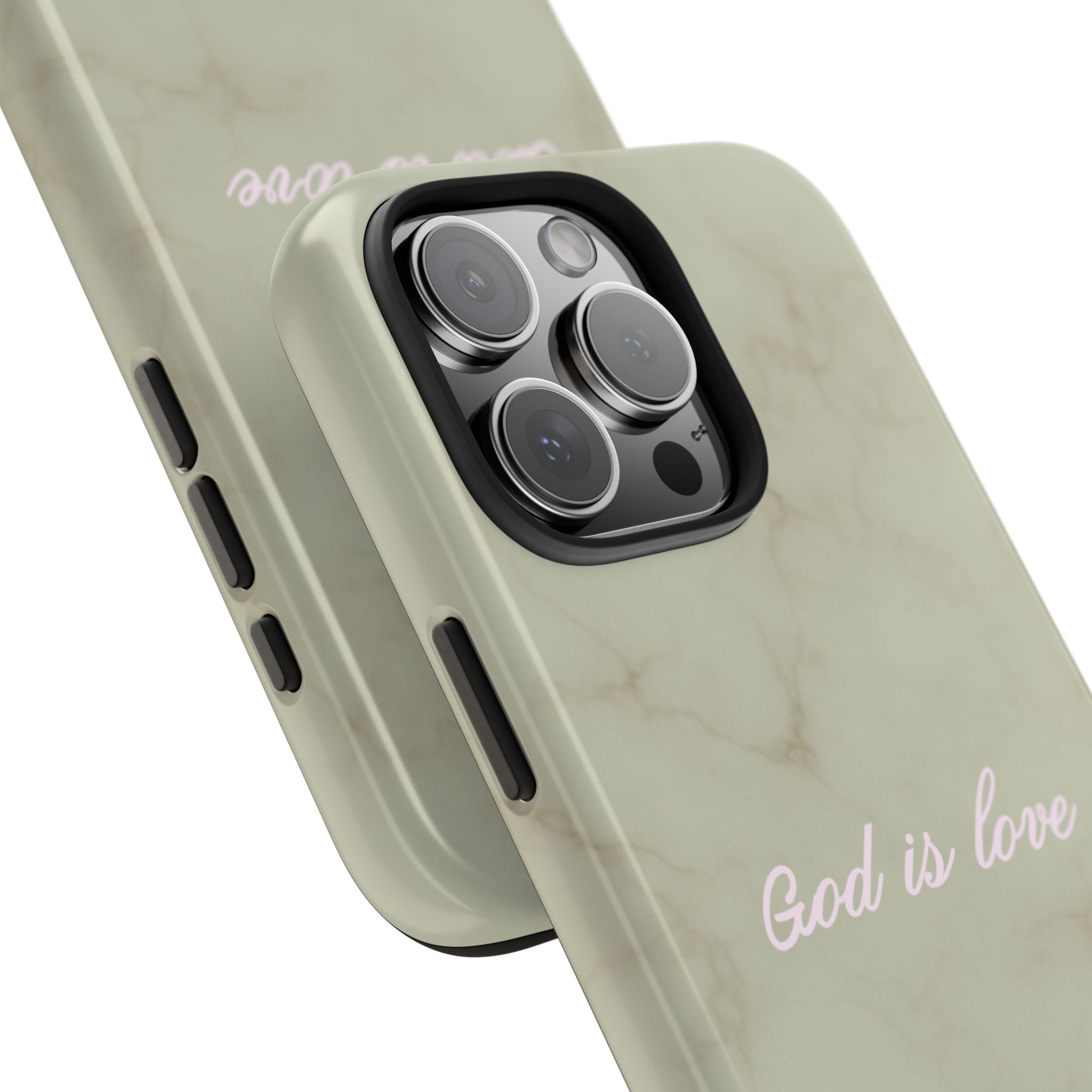 God is love - green marble