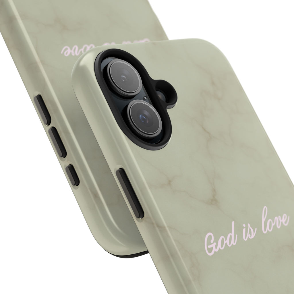 God is love - green marble