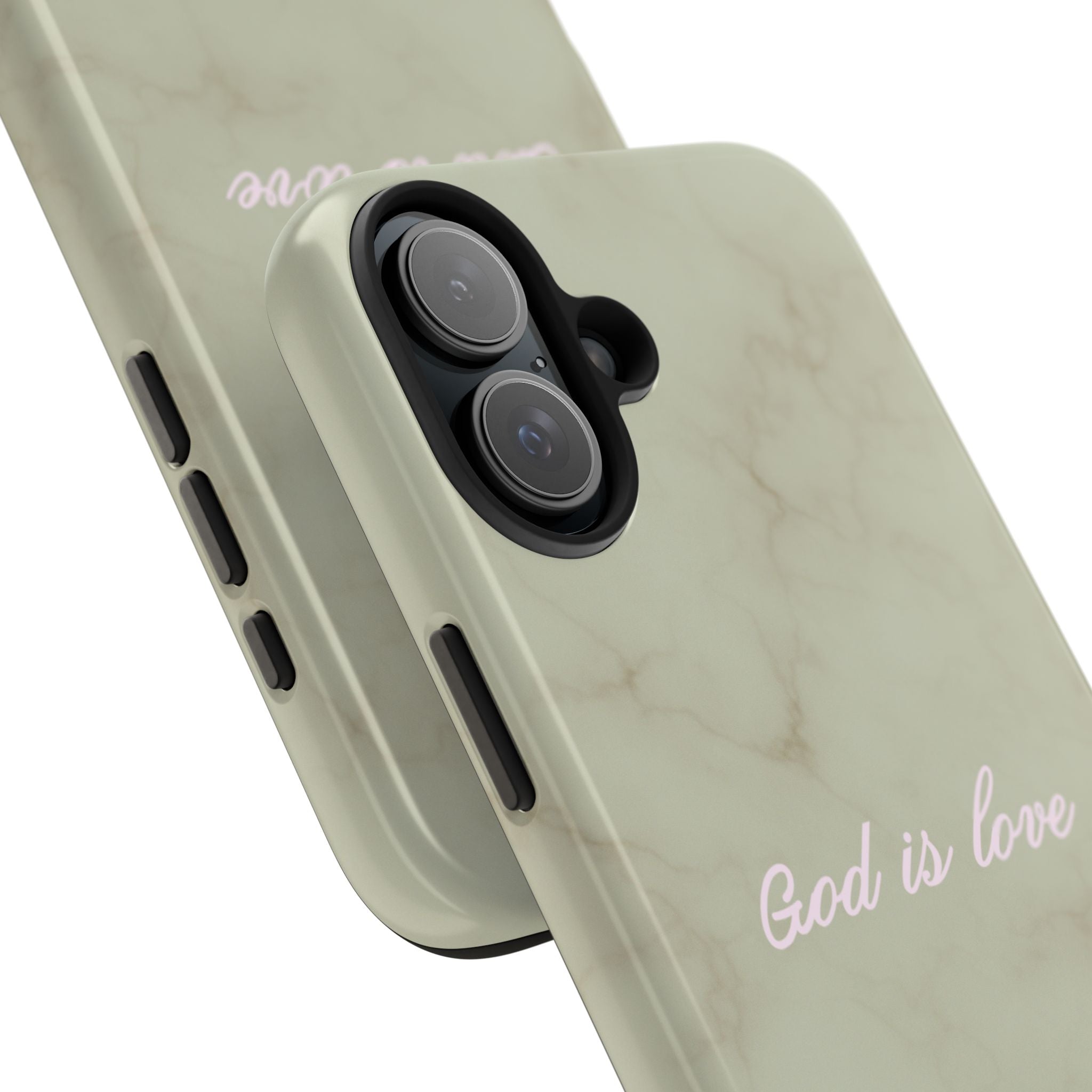 God is love - green marble